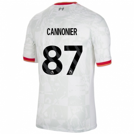 Kandiny Kinder Oakley Cannonier #87 Weiß Rot Schwarz Ausweichtrikot Trikot 2024/25 T-Shirt