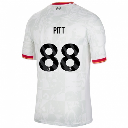 Kandiny Kinder Lucas Pitt #88 Weiß Rot Schwarz Ausweichtrikot Trikot 2024/25 T-Shirt