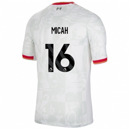 Kandiny Kinder Teagan Micah #16 Weiß Rot Schwarz Ausweichtrikot Trikot 2024/25 T-Shirt