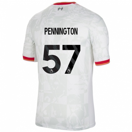 Kandiny Kinder Cody Pennington #57 Weiß Rot Schwarz Ausweichtrikot Trikot 2024/25 T-Shirt