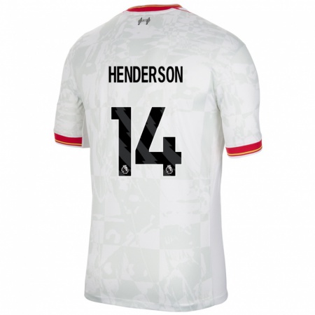 Kandiny Kinder Henderson #14 Weiß Rot Schwarz Ausweichtrikot Trikot 2024/25 T-Shirt