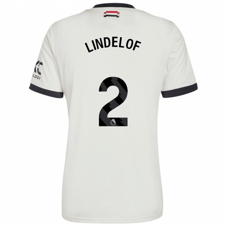 Kandiny Kinder Victor Lindelöf #2 Cremeweiß Ausweichtrikot Trikot 2024/25 T-Shirt