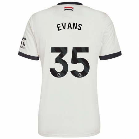 Kandiny Kinder Jonny Evans #35 Cremeweiß Ausweichtrikot Trikot 2024/25 T-Shirt