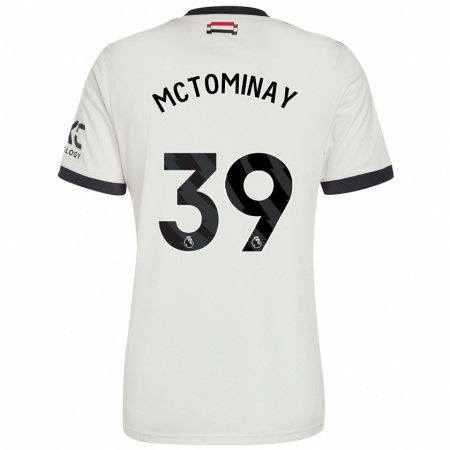 Kandiny Kinder Scott Mctominay #39 Cremeweiß Ausweichtrikot Trikot 2024/25 T-Shirt