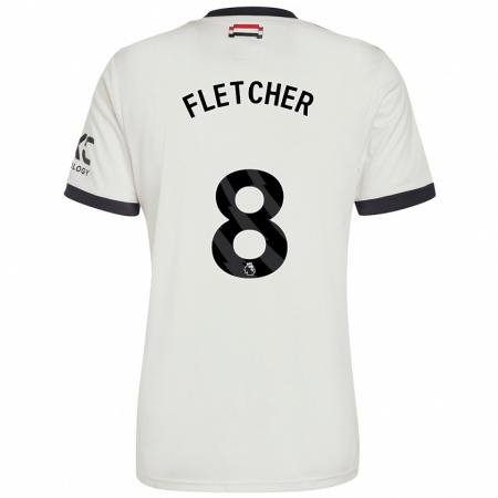 Kandiny Kinder Tyler Fletcher #8 Cremeweiß Ausweichtrikot Trikot 2024/25 T-Shirt