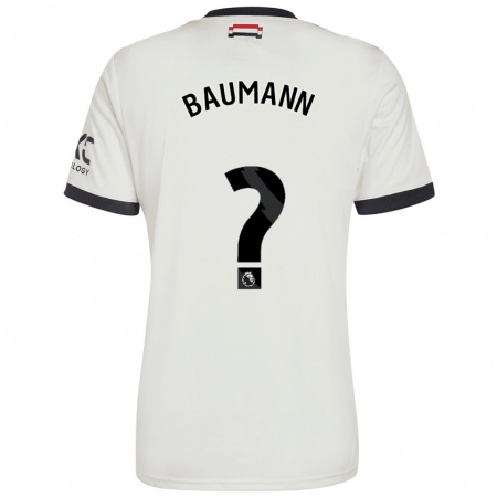 Kandiny Kinder Zach Baumann #0 Cremeweiß Ausweichtrikot Trikot 2024/25 T-Shirt