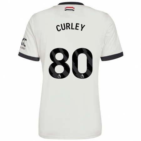 Kandiny Kinder Ruben Curley #80 Cremeweiß Ausweichtrikot Trikot 2024/25 T-Shirt