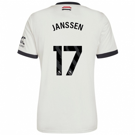 Kandiny Kinder Dominique Janssen #17 Cremeweiß Ausweichtrikot Trikot 2024/25 T-Shirt