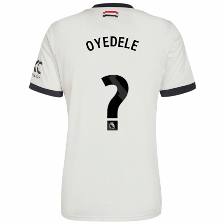 Kandiny Kinder Maxi Oyedele #0 Cremeweiß Ausweichtrikot Trikot 2024/25 T-Shirt