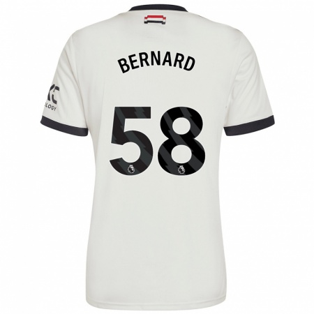 Kandiny Kinder Bernard #58 Cremeweiß Ausweichtrikot Trikot 2024/25 T-Shirt