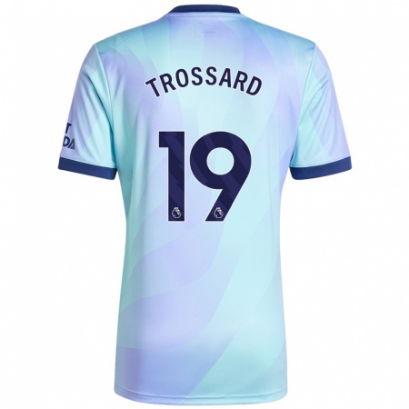 Kandiny Kinder Leandro Trossard #19 Aquamarin Ausweichtrikot Trikot 2024/25 T-Shirt