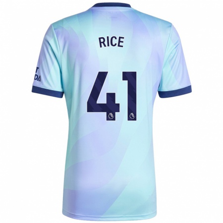 Kandiny Kinder Declan Rice #41 Aquamarin Ausweichtrikot Trikot 2024/25 T-Shirt