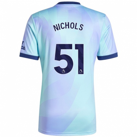 Kandiny Kinder Josh Nichols #51 Aquamarin Ausweichtrikot Trikot 2024/25 T-Shirt