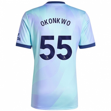 Kandiny Kinder Brian Okonkwo #55 Aquamarin Ausweichtrikot Trikot 2024/25 T-Shirt