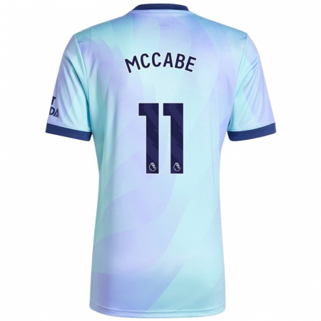 Kandiny Kinder Katie Mccabe #11 Aquamarin Ausweichtrikot Trikot 2024/25 T-Shirt