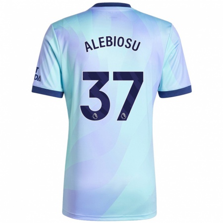 Kandiny Kinder Ryan Alebiosu #37 Aquamarin Ausweichtrikot Trikot 2024/25 T-Shirt