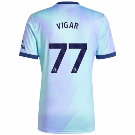 Kandiny Kinder Billy Vigar #77 Aquamarin Ausweichtrikot Trikot 2024/25 T-Shirt