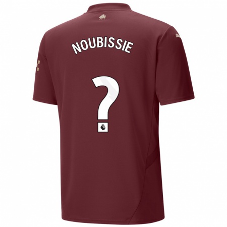 Kandiny Kinder Tyrese Noubissie #0 Kastanienbraun Ausweichtrikot Trikot 2024/25 T-Shirt