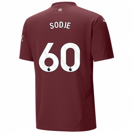 Kandiny Kinder Tai Sodje #60 Kastanienbraun Ausweichtrikot Trikot 2024/25 T-Shirt