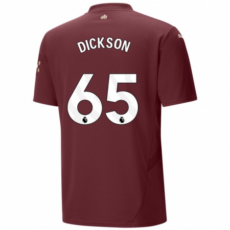 Kandiny Kinder Will Dickson #65 Kastanienbraun Ausweichtrikot Trikot 2024/25 T-Shirt