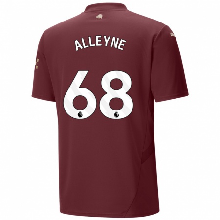 Kandiny Kinder Max Alleyne #68 Kastanienbraun Ausweichtrikot Trikot 2024/25 T-Shirt