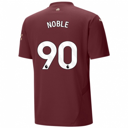 Kandiny Kinder Kian Noble #90 Kastanienbraun Ausweichtrikot Trikot 2024/25 T-Shirt