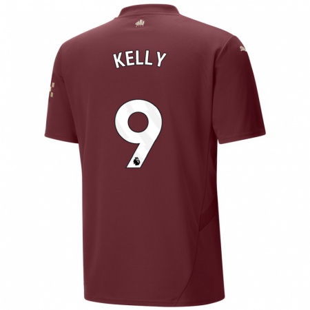 Kandiny Kinder Chloe Kelly #9 Kastanienbraun Ausweichtrikot Trikot 2024/25 T-Shirt