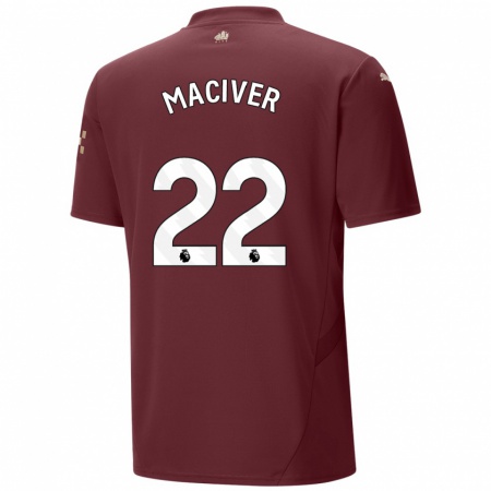 Kandiny Kinder Sandy Maciver #22 Kastanienbraun Ausweichtrikot Trikot 2024/25 T-Shirt