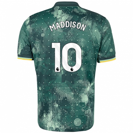 Kandiny Kinder James Maddison #10 Mintgrün Ausweichtrikot Trikot 2024/25 T-Shirt