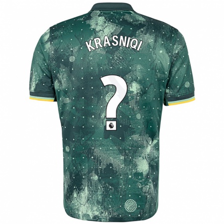 Kandiny Kinder Elliot Krasniqi #0 Mintgrün Ausweichtrikot Trikot 2024/25 T-Shirt