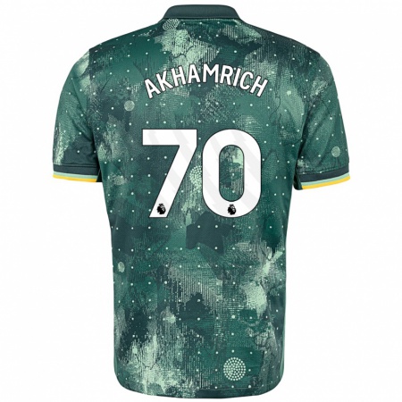 Kandiny Kinder Yusuf Akhamrich #70 Mintgrün Ausweichtrikot Trikot 2024/25 T-Shirt