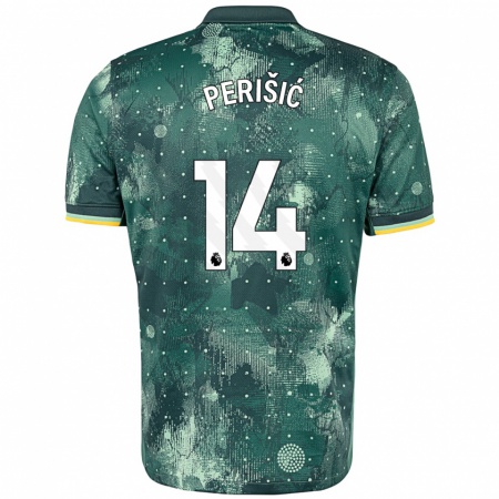 Kandiny Kinder Ivan Perisic #14 Mintgrün Ausweichtrikot Trikot 2024/25 T-Shirt