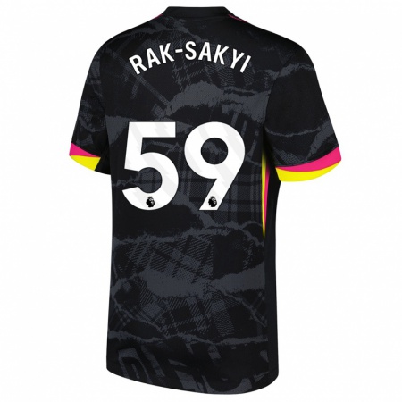 Kandiny Kinder Sam Rak-Sakyi #59 Schwarz Rosa Ausweichtrikot Trikot 2024/25 T-Shirt