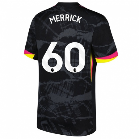 Kandiny Kinder Max Merrick #60 Schwarz Rosa Ausweichtrikot Trikot 2024/25 T-Shirt