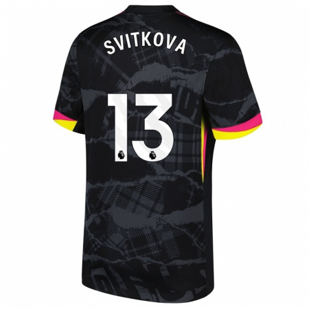 Kandiny Kinder Kateřina Svitková #13 Schwarz Rosa Ausweichtrikot Trikot 2024/25 T-Shirt