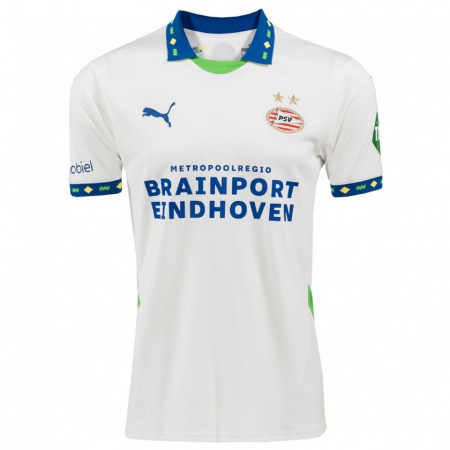 Kandiny Kinder Fodé Fofana #42 Weiß Dunkelblau Ausweichtrikot Trikot 2024/25 T-Shirt