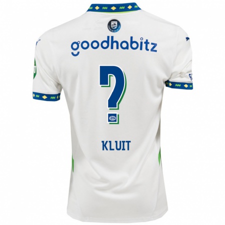 Kandiny Kinder Fabio Kluit #0 Weiß Dunkelblau Ausweichtrikot Trikot 2024/25 T-Shirt