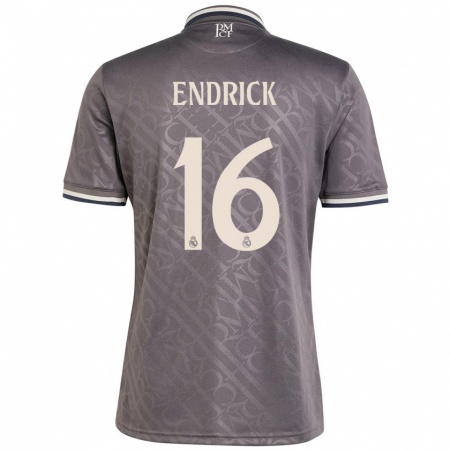 Kandiny Kinder Endrick #16 Anthrazit Ausweichtrikot Trikot 2024/25 T-Shirt