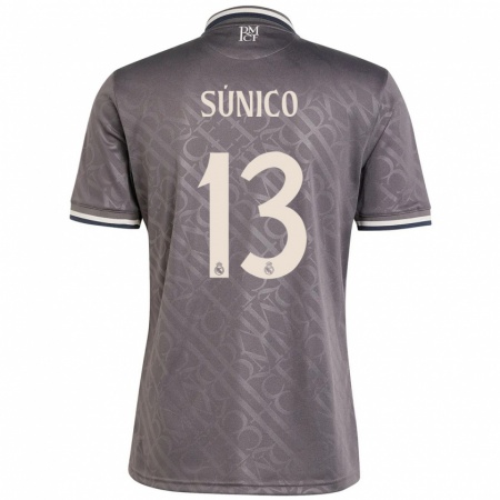 Kandiny Kinder Guille Súnico #13 Anthrazit Ausweichtrikot Trikot 2024/25 T-Shirt