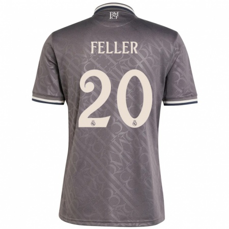 Kandiny Kinder Naomie Feller #20 Anthrazit Ausweichtrikot Trikot 2024/25 T-Shirt