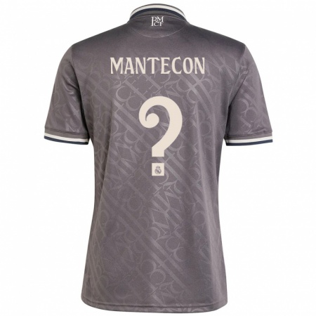 Kandiny Kinder Hugo Mantecón #0 Anthrazit Ausweichtrikot Trikot 2024/25 T-Shirt