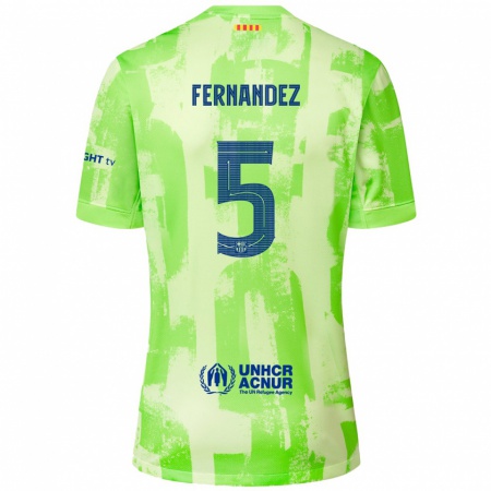 Kandiny Kinder Jana Fernández #5 Limettengrün Ausweichtrikot Trikot 2024/25 T-Shirt