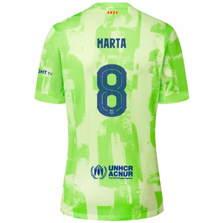 Kandiny Kinder Marta Torrejon #8 Limettengrün Ausweichtrikot Trikot 2024/25 T-Shirt