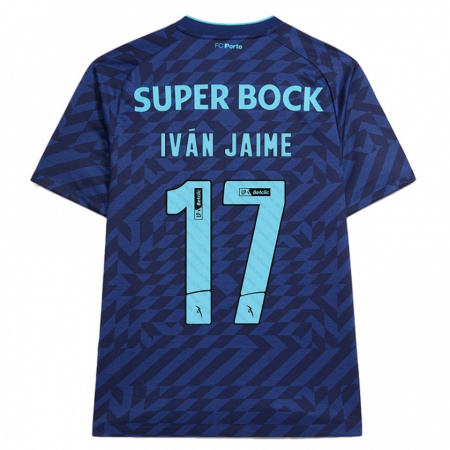 Kandiny Kinder Iván Jaime #17 Marineblau Ausweichtrikot Trikot 2024/25 T-Shirt