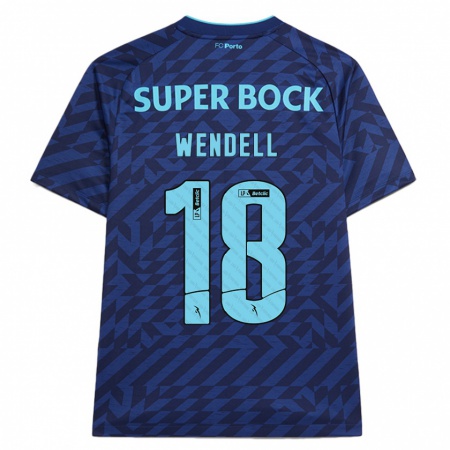 Kandiny Kinder Wendell #18 Marineblau Ausweichtrikot Trikot 2024/25 T-Shirt