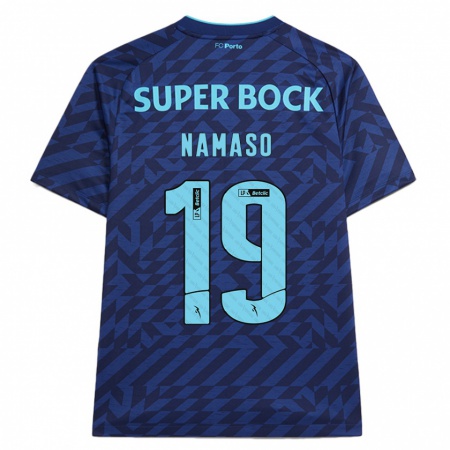 Kandiny Kinder Danny Namaso #19 Marineblau Ausweichtrikot Trikot 2024/25 T-Shirt