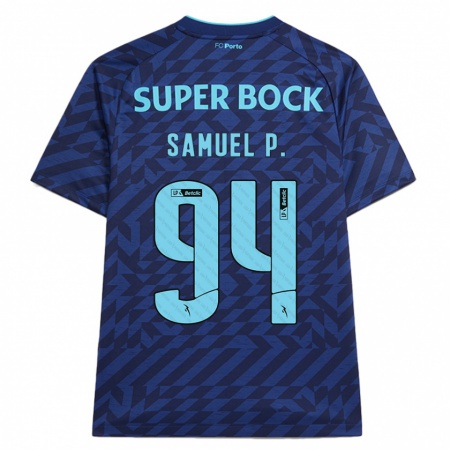 Kandiny Kinder Samuel Portugal #94 Marineblau Ausweichtrikot Trikot 2024/25 T-Shirt