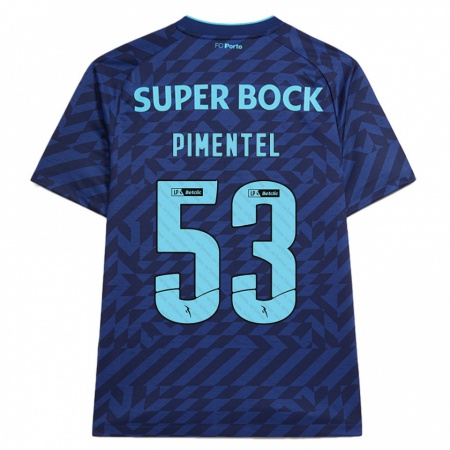 Kandiny Kinder Eric Pimentel #53 Marineblau Ausweichtrikot Trikot 2024/25 T-Shirt