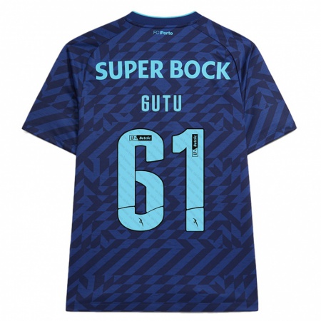 Kandiny Kinder Denis Gutu #61 Marineblau Ausweichtrikot Trikot 2024/25 T-Shirt