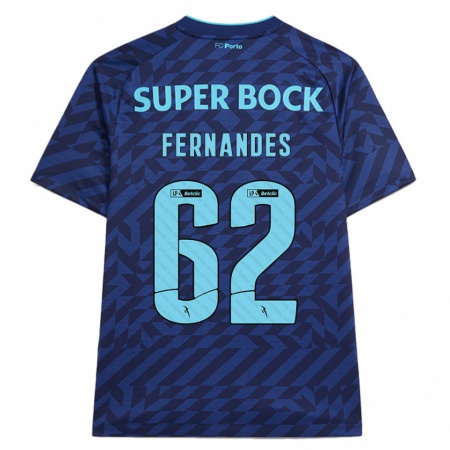 Kandiny Kinder Rodrigo Fernandes #62 Marineblau Ausweichtrikot Trikot 2024/25 T-Shirt